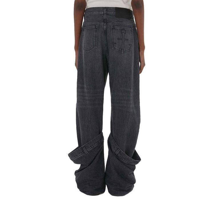 JW ANDERSON Bucket Jeans sive teksas ženske farmerice