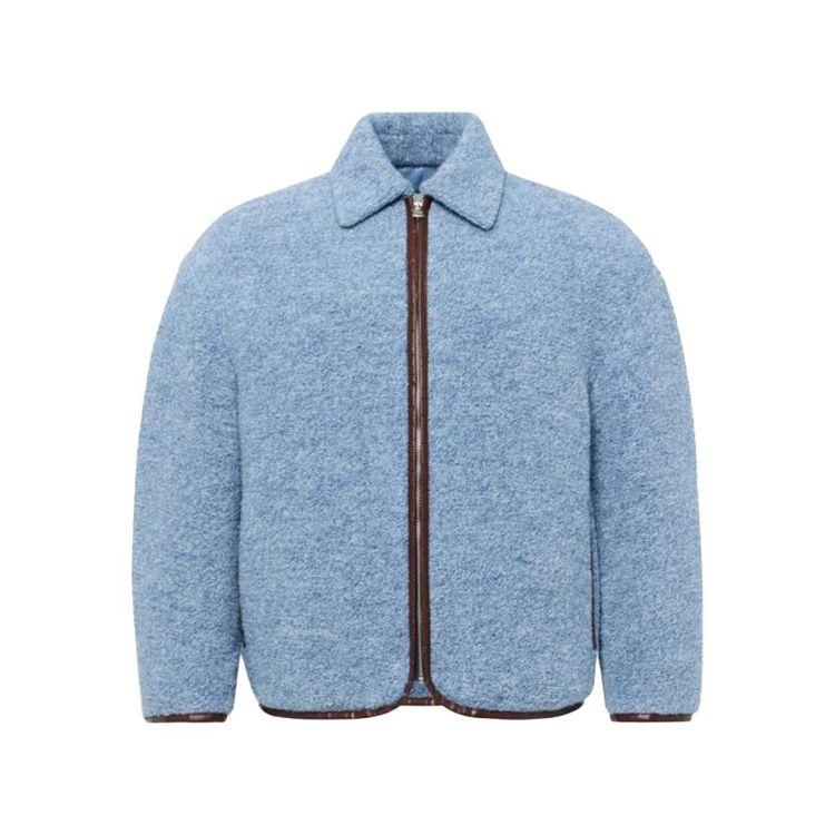 JW ANDERSON svijetlo plava ženska jakna sa kožnim detaljima