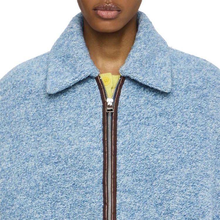 JW ANDERSON svijetlo plava ženska jakna sa kožnim detaljima