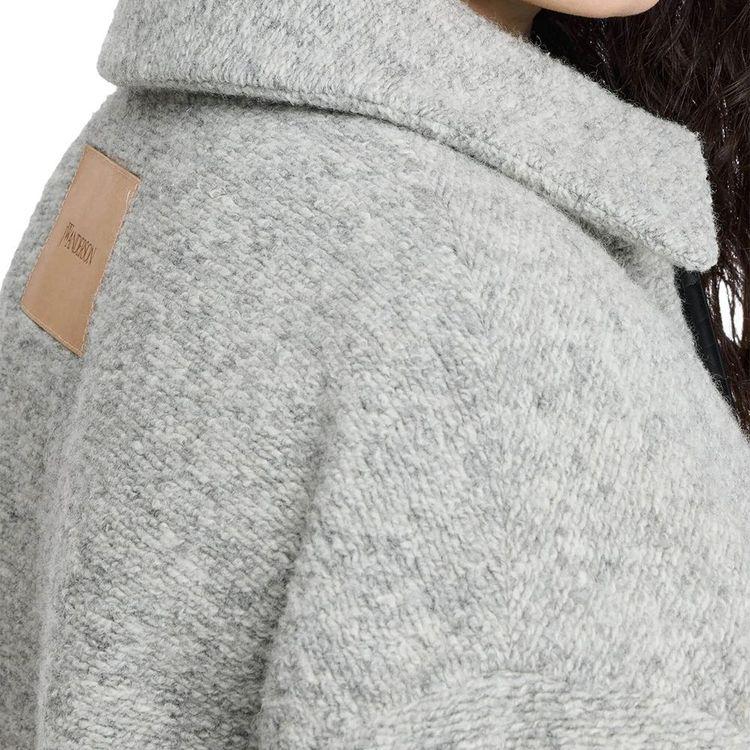 JW ANDERSON svijetlo siva ženska jakna sa kožnim detaljima