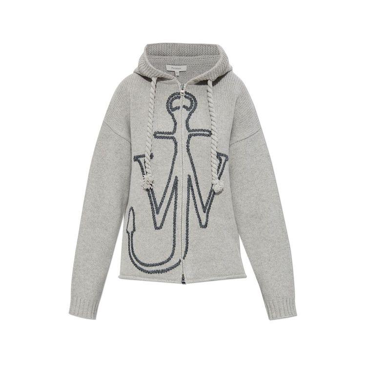JW ANDERSON sivi ženski džemper sa izvezenim logom