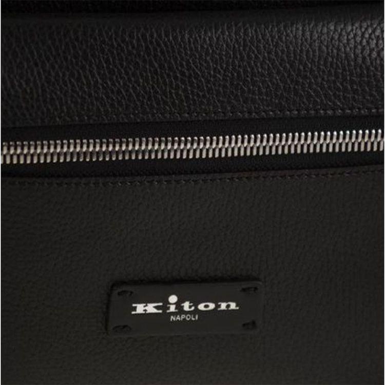 KITON crni kožni ruksak