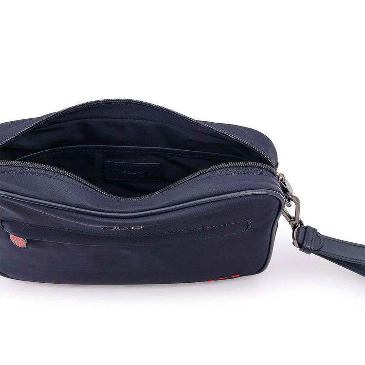 KITON teget muški najlonski neseser sa crvenim štepom