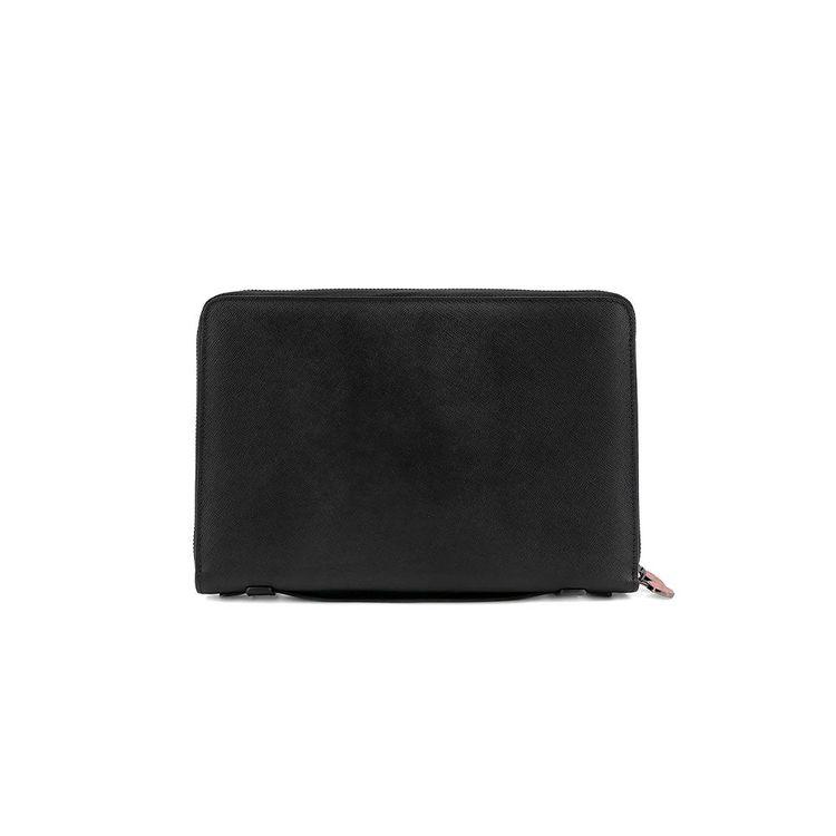 KITON crna muška torba sa dva rajfešlusa