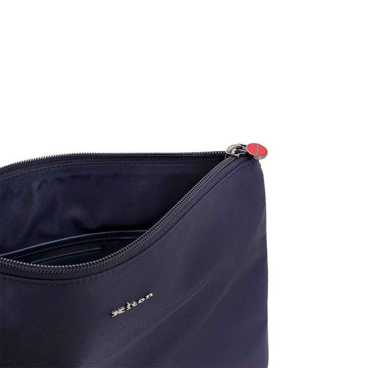 KITON teget muška platnena torba sa crvenim štepom