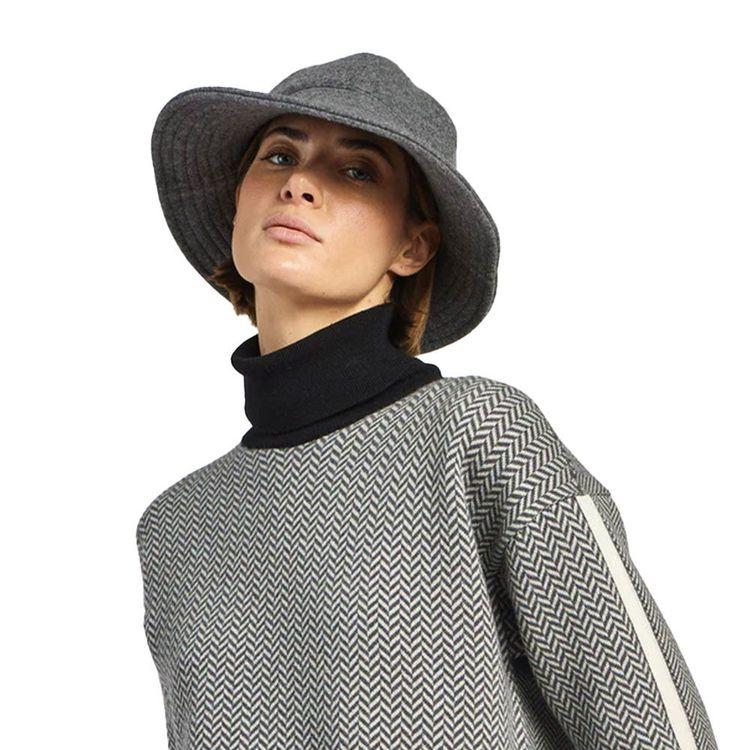 LORENA ANTONIAZZI siva ženska kapa sa štepanim obodom