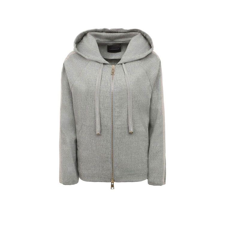 LORENA ANTONIAZZI siva ženska jakna sa kapuljačom