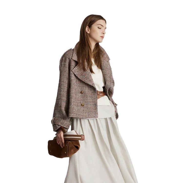 LORENA ANTONIAZZI bordo-bijelo-sivi ženski kaput