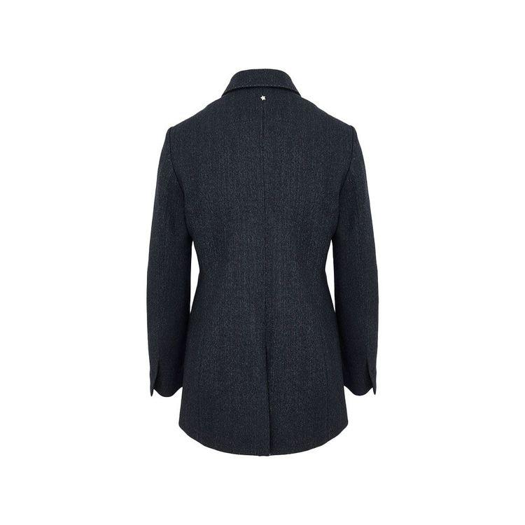 LORENA ANTONIAZZI tamni teksas ženski sako sa duplim kopčanjem