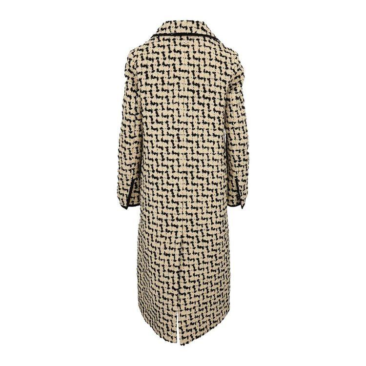 LORENA ANTONIAZZI bež ženski dugi kaput sa teksturom