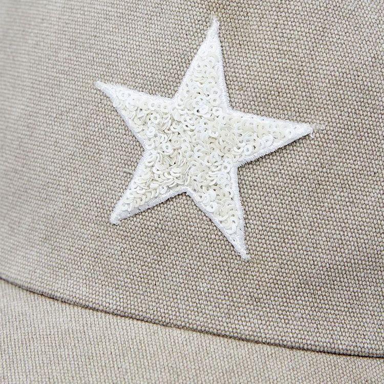 LORENA ANTONIAZZI bež ženski kačket sa zvijezdom od perlica