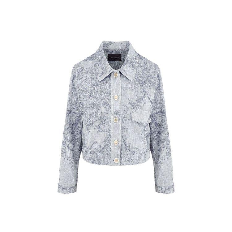LORENA ANTONIAZZI plava ženska kratka jakna sa cvjetnim printom