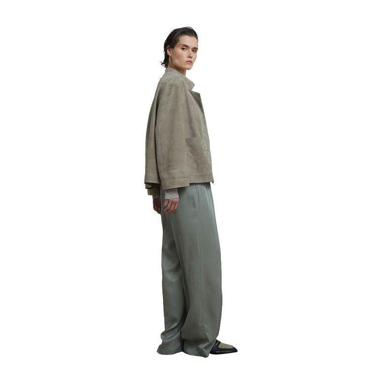 LORENA ANTONIAZZI zelene ženske pantalone od svile