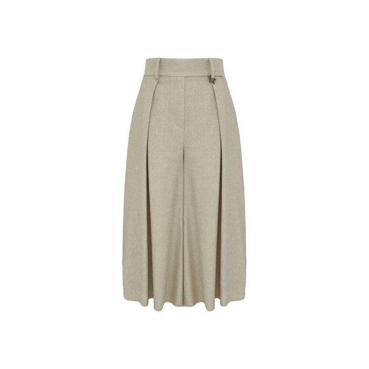 LORENA ANTONIAZZI bež ženske široke pantalone 