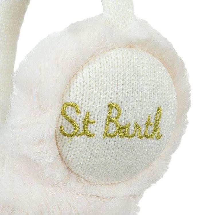MC2 SAINT BARTH bijeli krzneni štitnik za uši