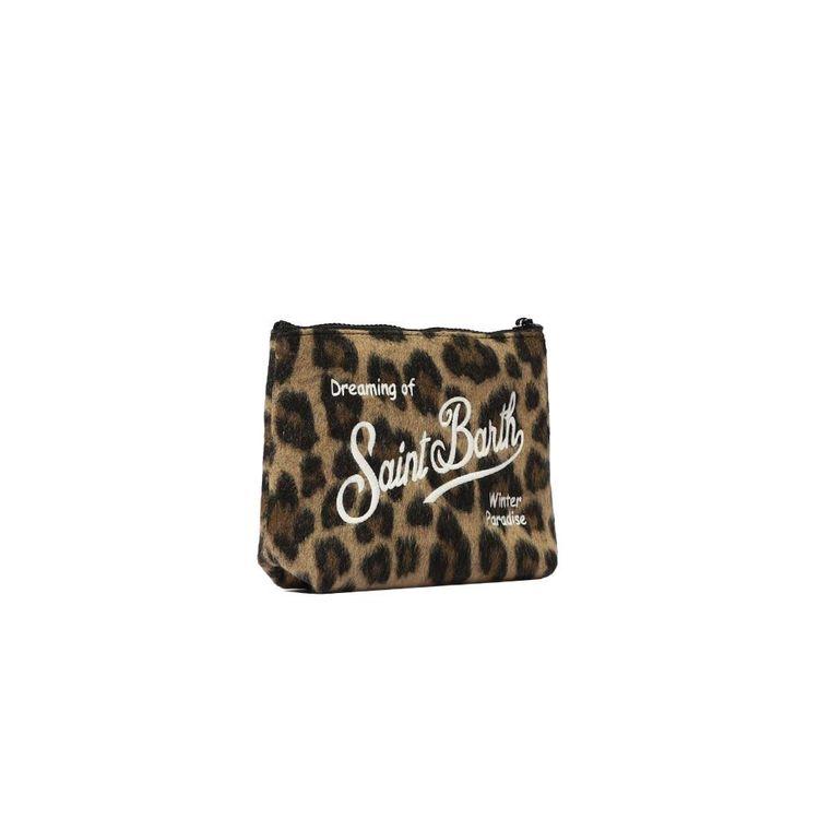 MC2 SAINT BARTH Aline leopard neseser od vještačkog krzna