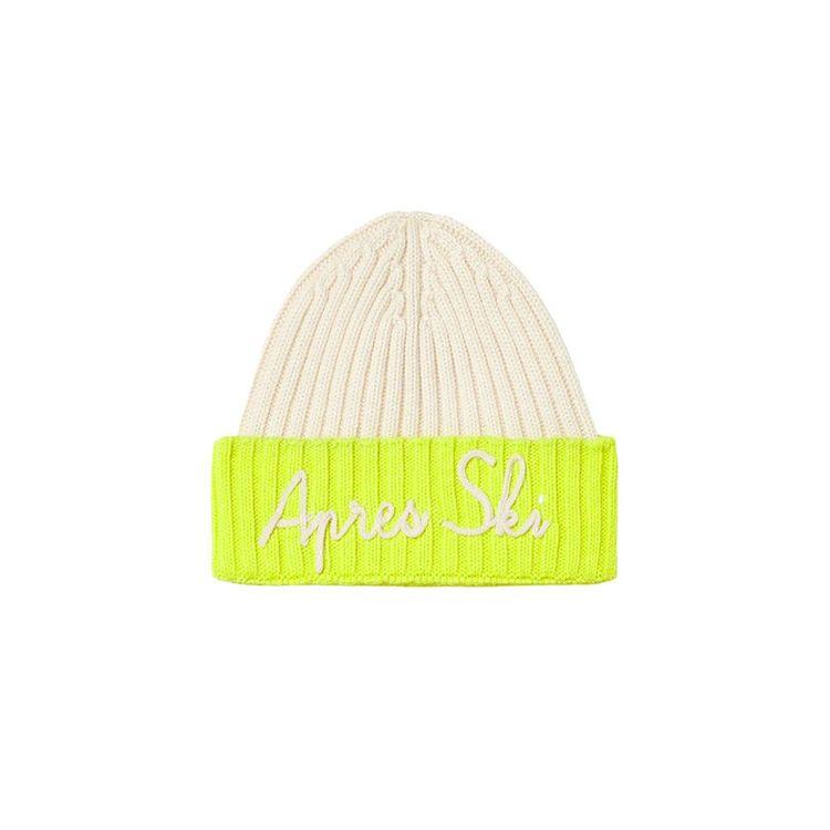 MC2 SAINT BARTH fluo žuta muška pletena kapa