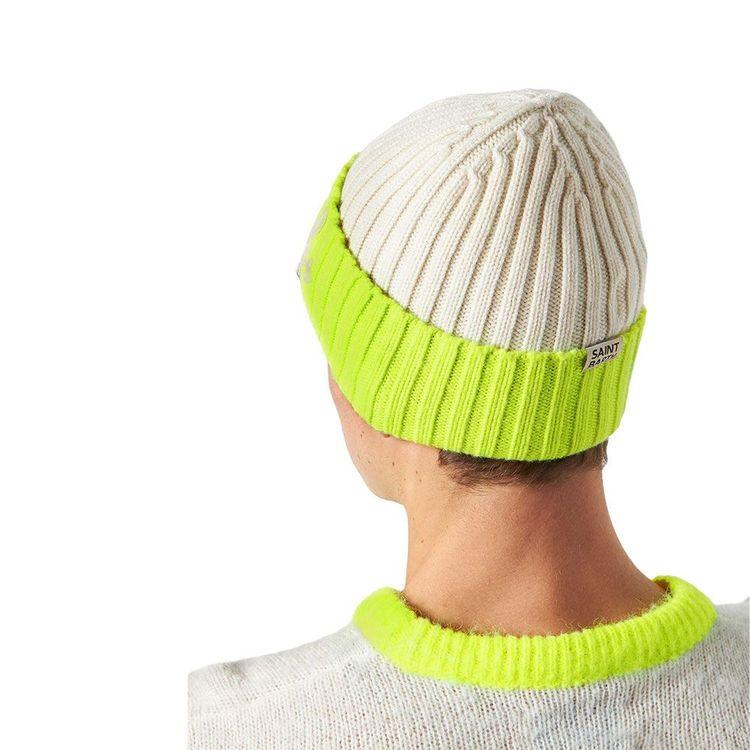 MC2 SAINT BARTH fluo žuta muška pletena kapa