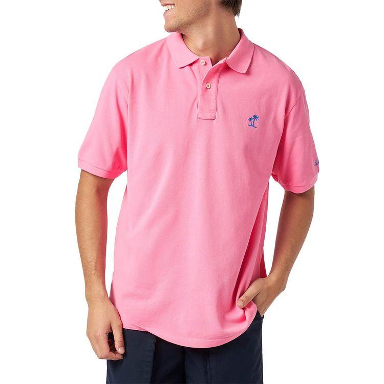 MC2 SAINT BARTH roza polo muška majica sa izvezenom palmom