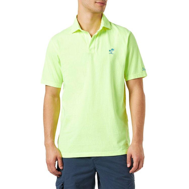 MC2 SAINT BARTH fluo-žuta polo muška majica sa izvezenom palmom