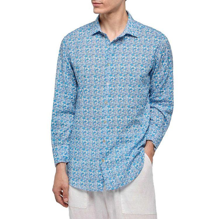 MC2 SAINT BARTH muška košulja na plave pečurke