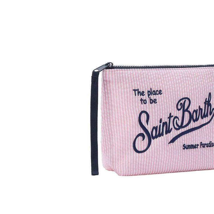 MC2 SAINT BARTH Aline rozo-bijeli prugasti neseser