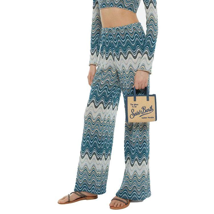 MC2 SAINT BARTH Vivivan bež mini torba sa denim detaljima