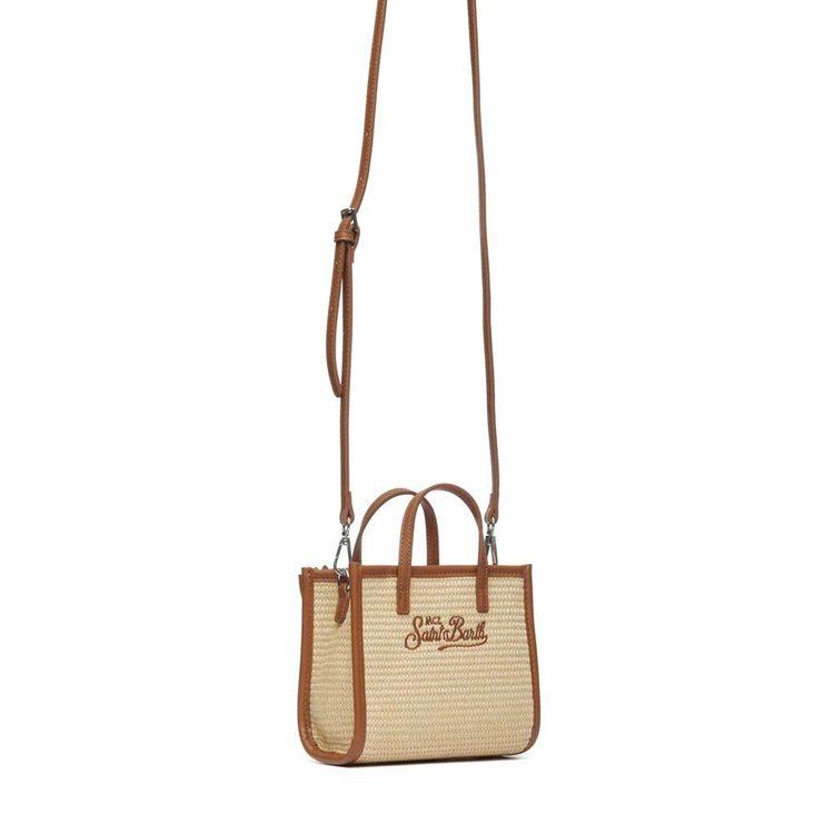 MC2 SAINT BARTH Vivivan bež mini torba sa braon detaljima