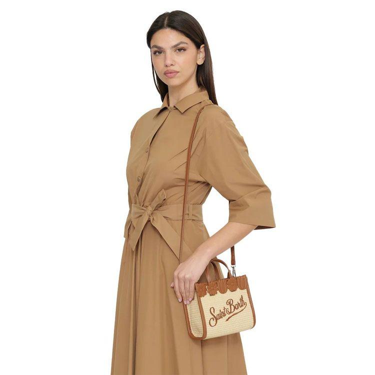 MC2 SAINT BARTH Vivivan bež mini torba sa braon detaljima