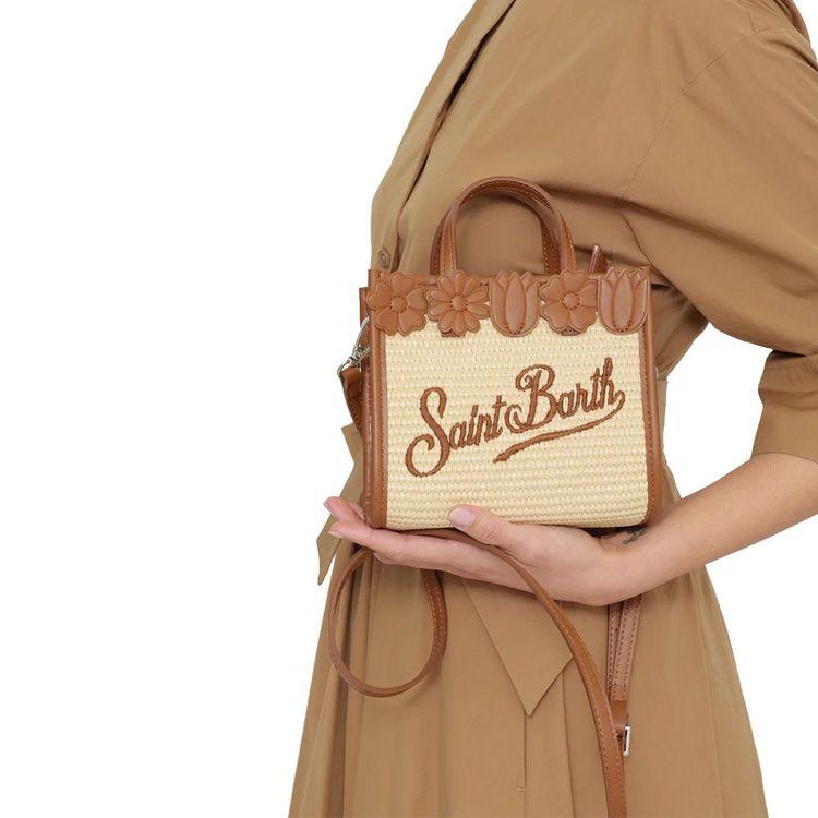 MC2 SAINT BARTH Vivivan bež mini torba sa braon detaljima