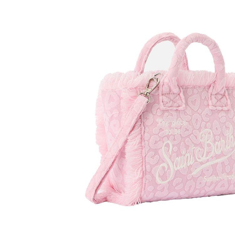 MC2 SAINT BARTH Vanity Mini terry roza ženska torba sa reljefnim leopard dezenom