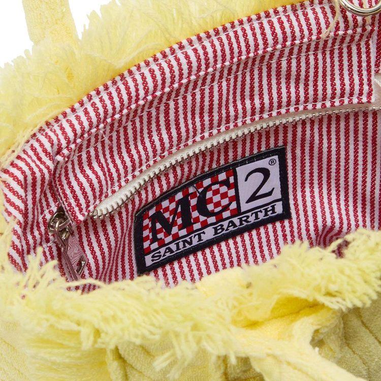 MC2 SAINT BARTH Vanity Mini terry žuta ženska torba sa reljefnim zebra dezenom