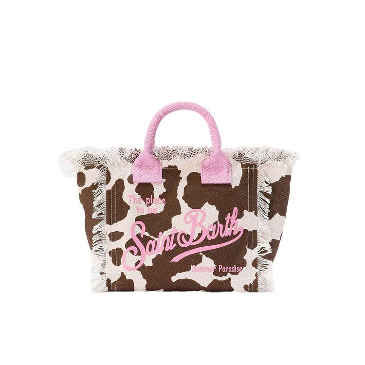 MC2 SAINT BARTH Colette cow print lanena torba