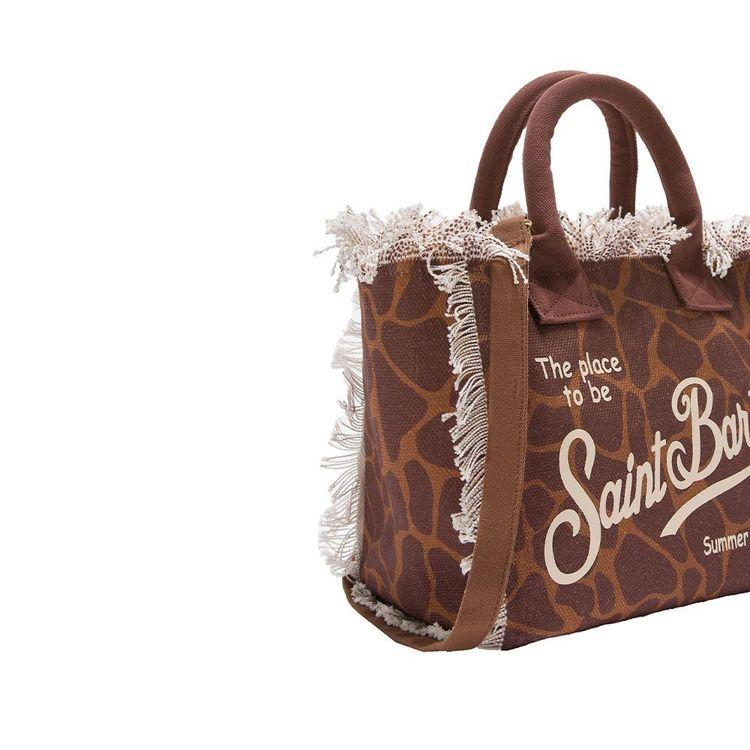 MC2 SAINT BARTH Colette žirafa print lanena torba