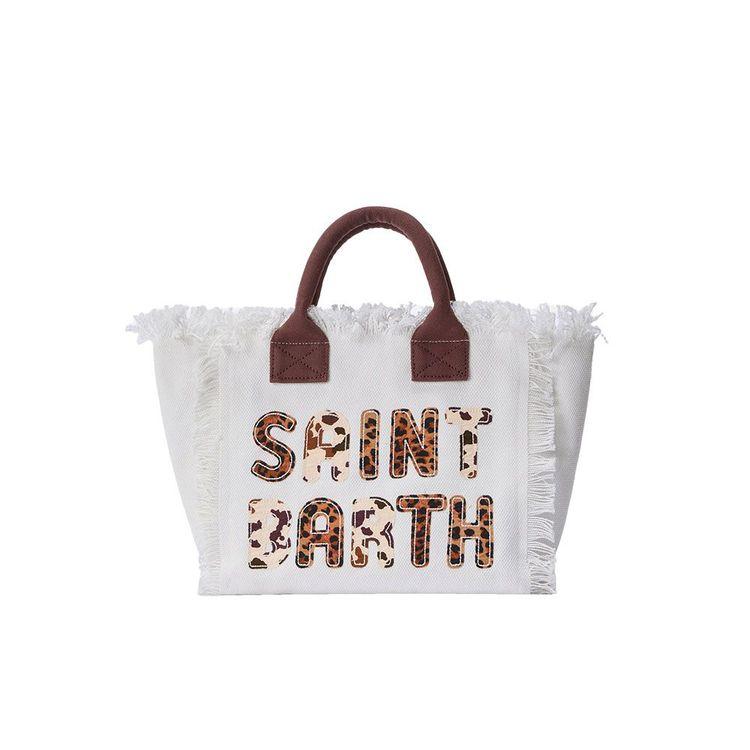 MC2 SAINT BARTH Colette bijela torba sa animal print ispisom