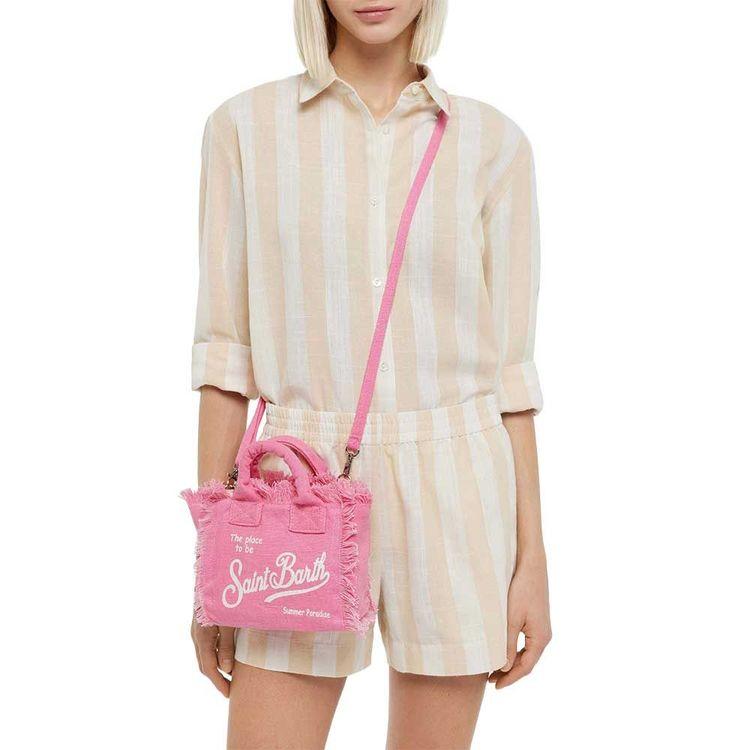 MC2 SAINT BARTH Vanity Mini roza lanena torba