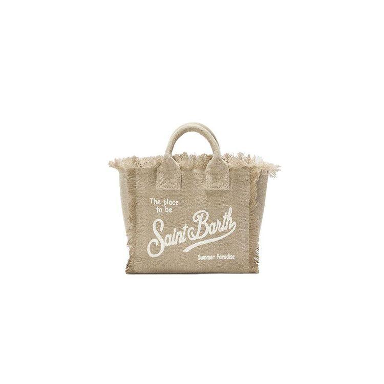 MC2 SAINT BARTH Vanity Mini bež lanena torba