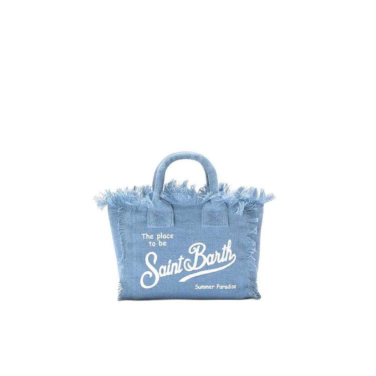MC2 SAINT BARTH Vanity Mini denim lanena torba