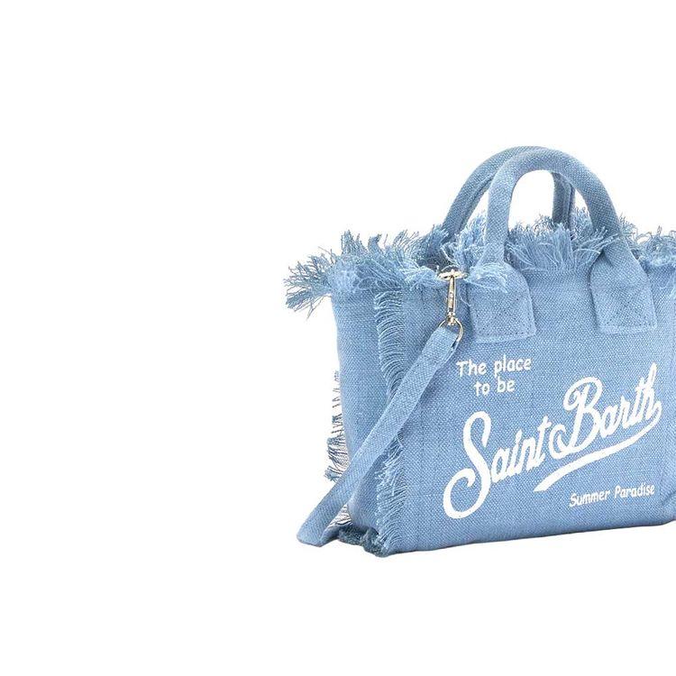 MC2 SAINT BARTH Vanity Mini denim lanena torba