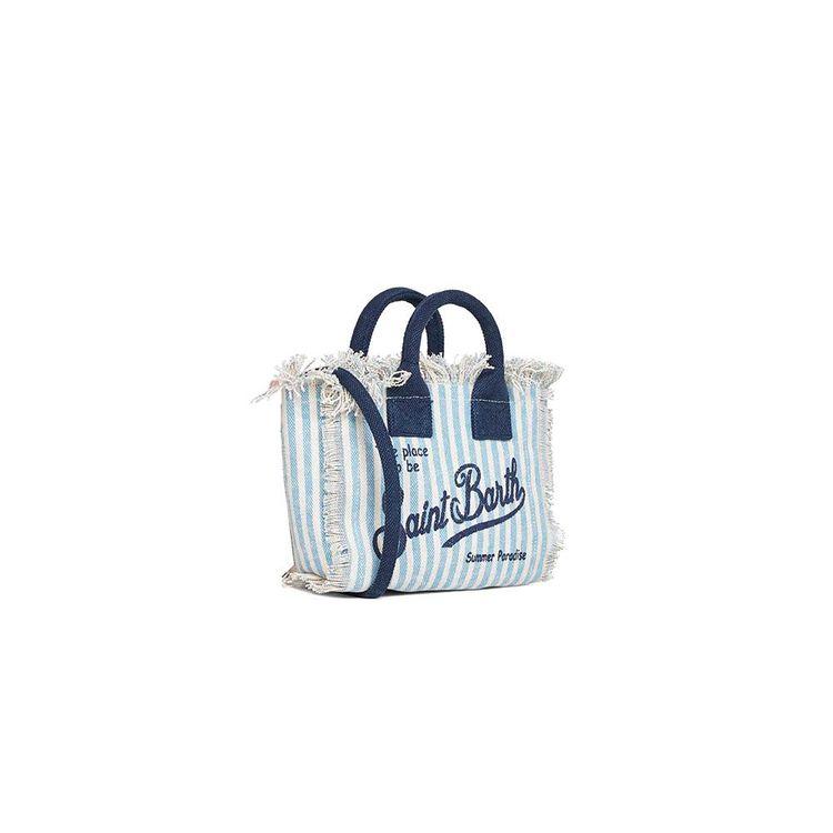 MC2 SAINT BARTH Vanity Mini plava prugasta torba