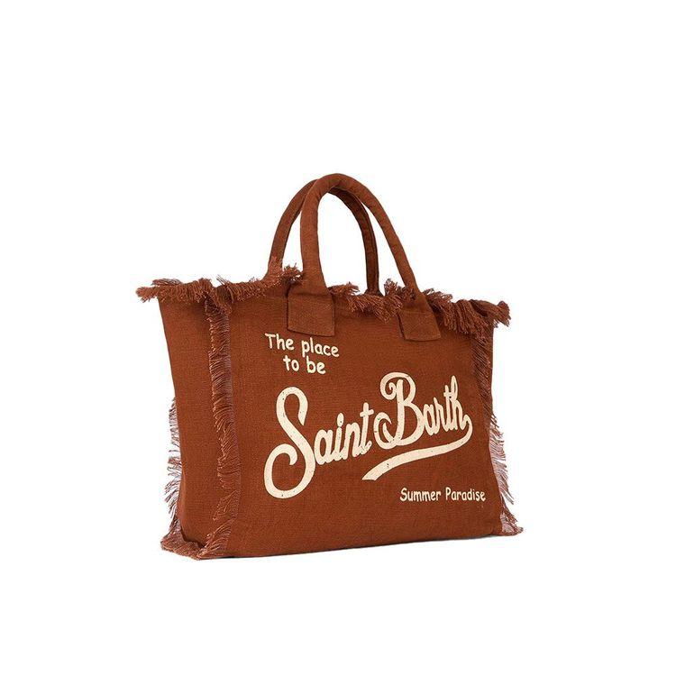 MC2 SAINT BARTH Vanity braon ženska lanena torba