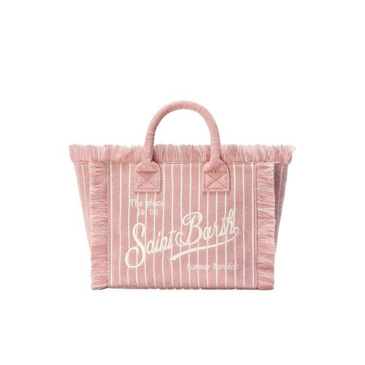 MC2 SAINT BARTH Vanity roza prugasta torba