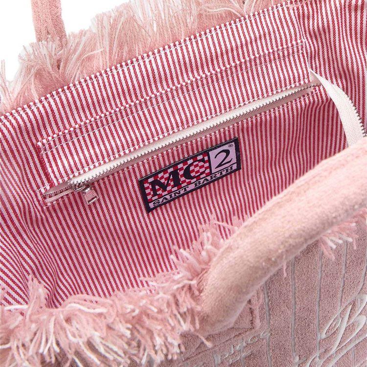 MC2 SAINT BARTH Vanity roza prugasta torba