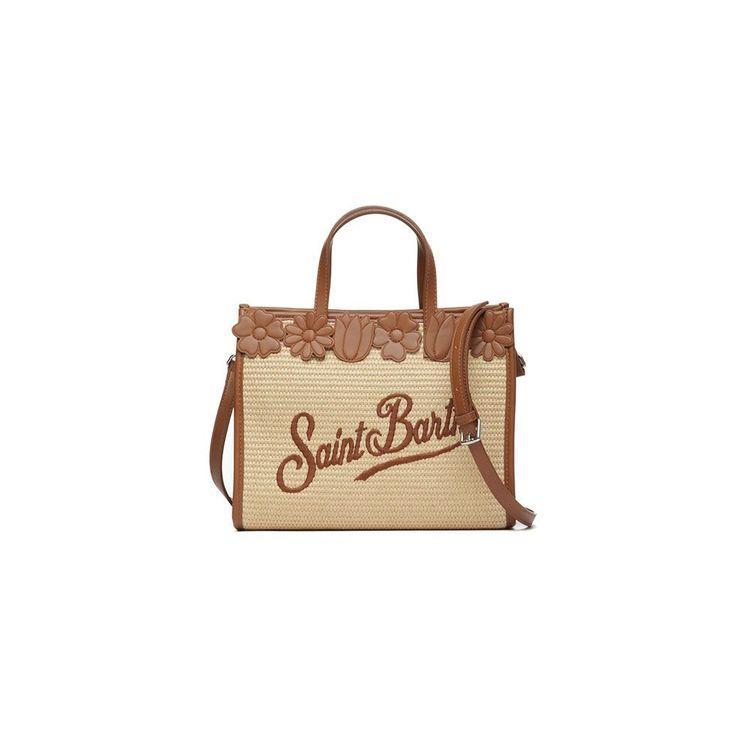 MC2 SAINT BARTH Vivivan bež midi torba sa braon detaljima