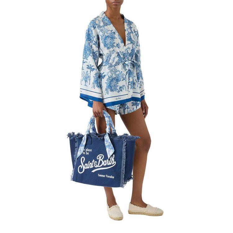 MC2 SAINT BARTH Vanity denim torba sa uklonivom maramom
