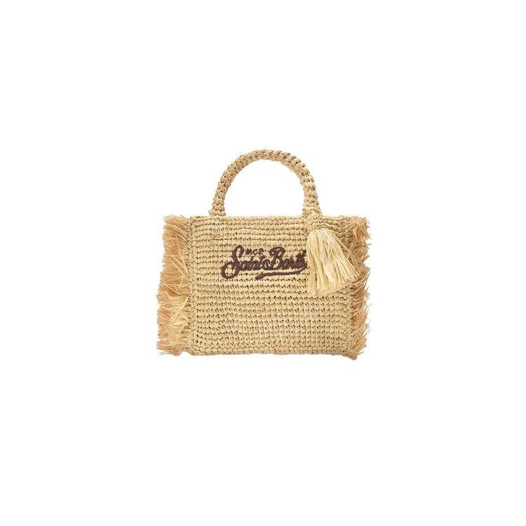 MC2 SAINT BARTH Vanity mini torba od rafije sa resama sa strane