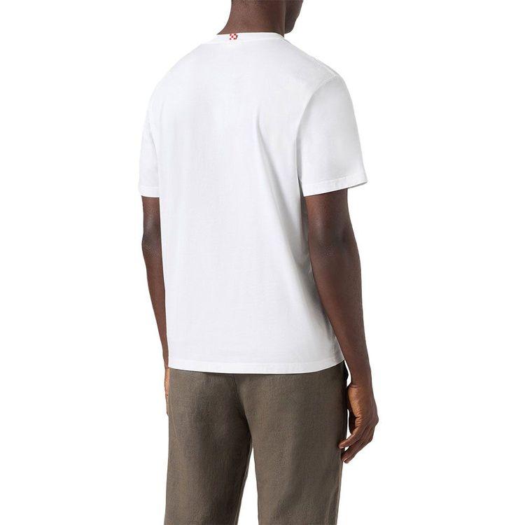 MC2 SAINT BARTH bijela muška majica sa "Golden Hour" vezom