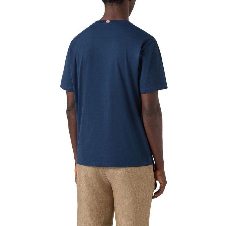 MC2 SAINT BARTH teget muška majica sa "Non voglio mica la luna" vezom