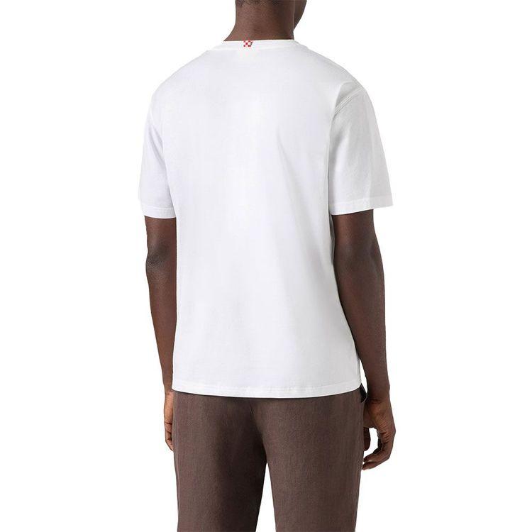 MC2 SAINT BARTH bijela muška majica sa "Wimbledon Addicted" vezom