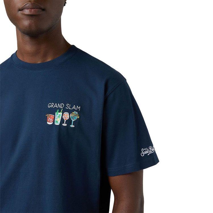 MC2 SAINT BARTH teget muška majica sa "Grand Slam" vezom